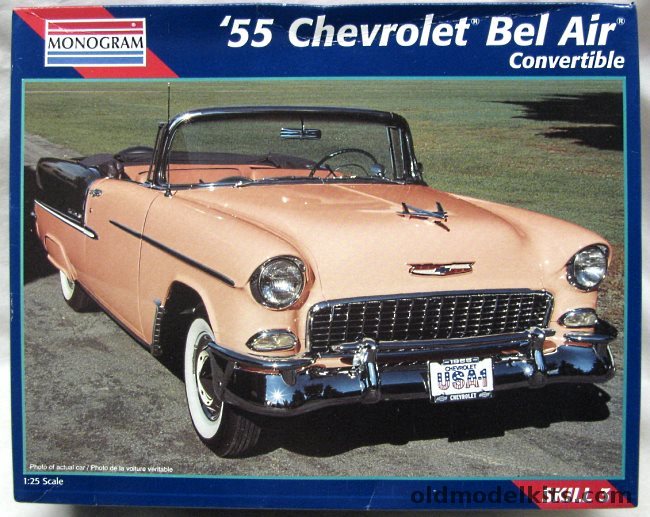 Monogram 1/24 1955 Chevrolet Bel Air Convertible, 2462 plastic model kit